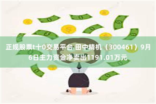 正规股票t十0交易平台 田中精机（300461）9月6日主力资金净卖出1191.01万元