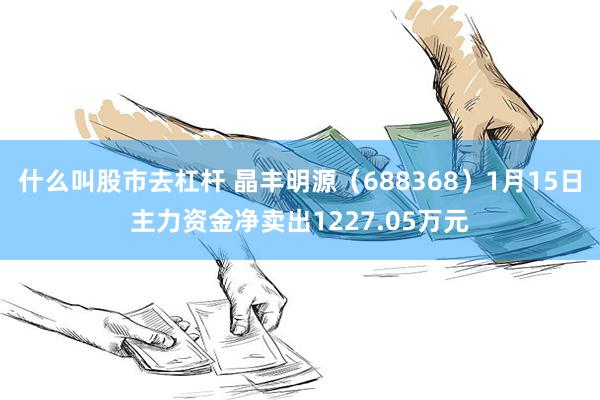 什么叫股市去杠杆 晶丰明源（688368）1月15日主力资金净卖出1227.05万元