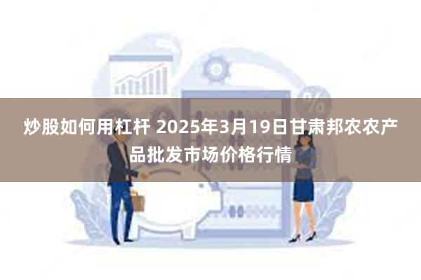 炒股如何用杠杆 2025年3月19日甘肃邦农农产品批发市场价格行情